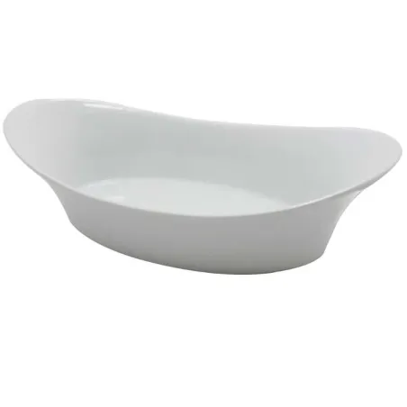 Bowl Ovalado de Porcelana con Forma de Barco 29 x 15 Centimetros Blanco CATER MAX 12509-2