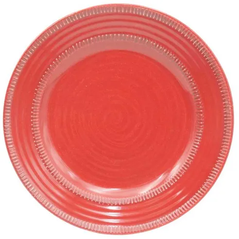 Plato Redondo de Melamina de 8.3 Pulgadas de Color Rojo MASTER CHEF B856-RE