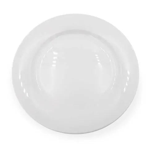 Plato Redondo de Porcelana Borde Ancho 11 Pulgadas Blanco CATER MAX 840