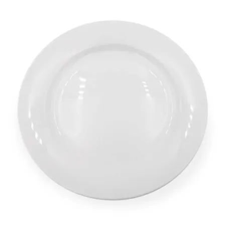 Plato Redondo de Porcelana Borde Ancho 11 Pulgadas Blanco CATER MAX 840