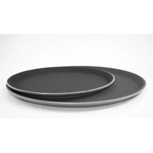 Azafate Ovalado Antideslizante de Fibra de Vidrio de 25 Pulgadas, Color Cafe MASTER CHEF JW-R2500CTBR
