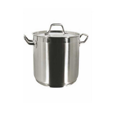 Olla Stock de Acero Inoxidable de 40 Cuartos con Tapa MASTER CHEF SPS-40