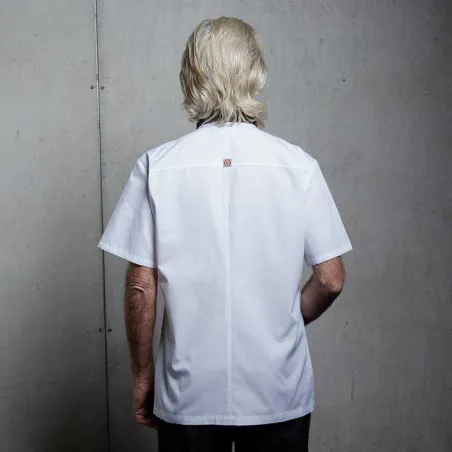 Gabacha Chef Blanca, Manga Corta Doble Botonadura Clasica, Talla 2XL CHECKEDOUT CU104D0201E1-2XL