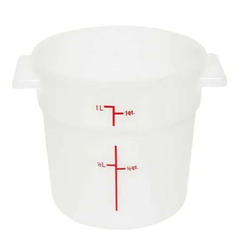 Contenedor Redondo de 1 Cuarto, Color Blanco  THUNDER PLRFT301PP