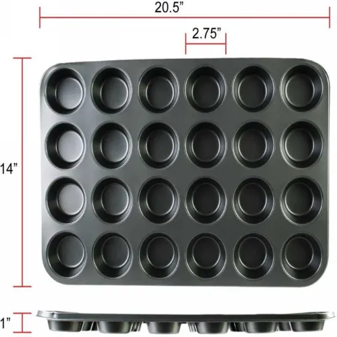 Molde para Cupcakes de Teflon de 24 Cavidades. THUNDER SLKMP024