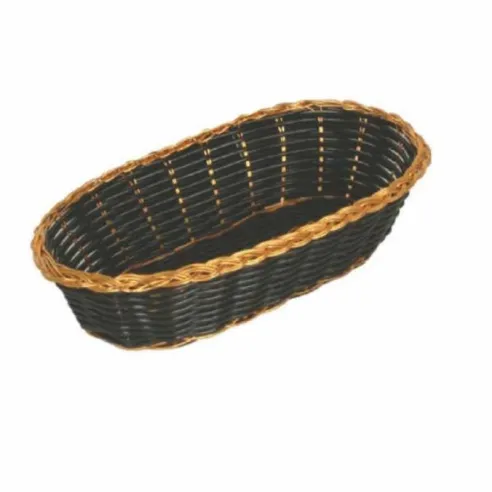 Canasta Ovalada Plastica de 9 x 4 1/4 x 2 Pulgadas de Color Negro MASTER CHEF PHBK-9B