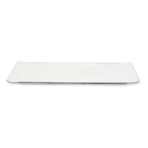 Platon Rectangular Angosto de Porcelana 20 Pulgadas Blanco ARNI CS6898