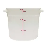 Contenedor Redondo de 6 Cuartos, Color Blanco THUNDER PLRFT306PP