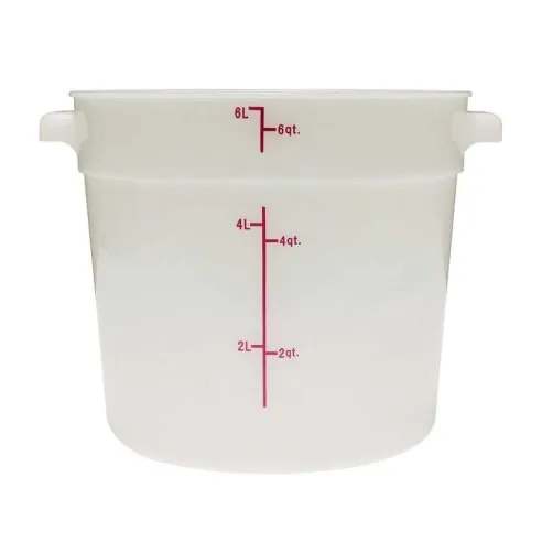 Contenedor Redondo de 6 Cuartos, Color Blanco THUNDER PLRFT306PP