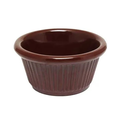 Ramekin Ranurado de 2 Onzas, Color Cafe,  THUNDER ML509C1