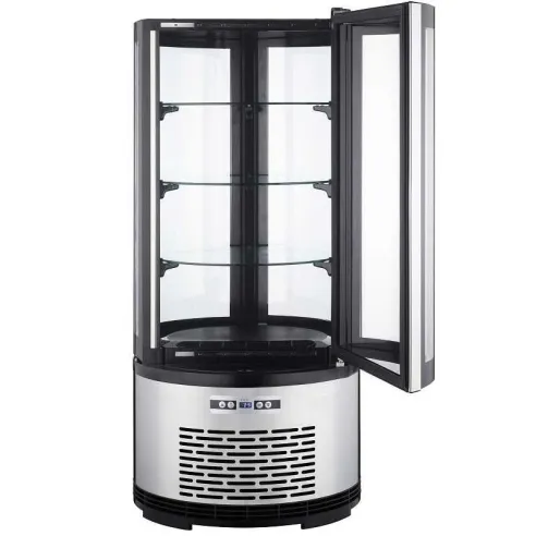 Vitrina Refrigerada Redonda de 3 Niveles de 48 x 103 Centimetros QUANTUM PRO RDC100