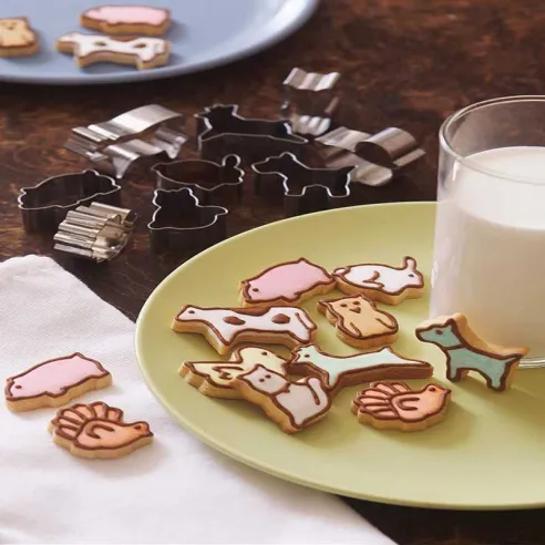 Cortadores de Galletas con Diseno de Animales, Set de 9 Piezas FOX RUN BRANDS 3645