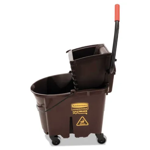 Carrito Escurridor WaveBrake de 35 Cuartos, Color Cafe RUBBERMAID FG758088BRN