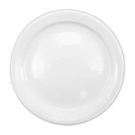 Plato Redondo de Porcelana Borde Delgado de 6-1/2 Pulgadas Blanco CATER MAX A800