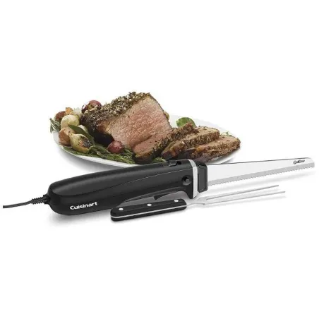 Cuchillo Electrico Negro con Tabla de Cortar de Bambu CUISINART CEK-41