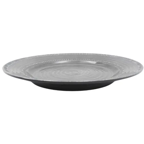Plato Redondo de Melamina de 10.7 Pulgadas de Color Negro MASTER CHEF B857-BL