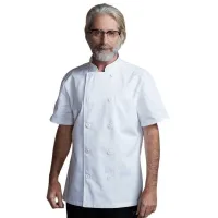 Gabacha de Manga Corta  de Color Blanco Talla L CHECKEDOUT CU104D0200A-L