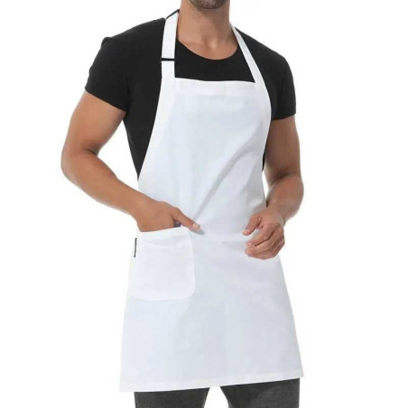Delantal con Bolsillo, Color Blanco  CHECKEDOUT U304S0200A
