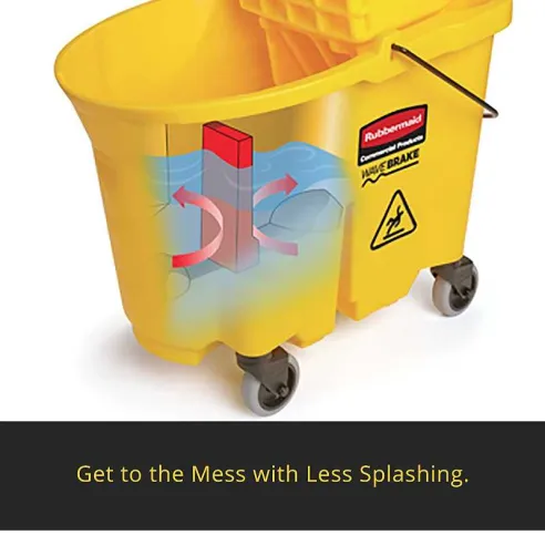 Carrito Escurridor WaveBrake de 26 Quartos de Color Amarillo RUBBERMAID FG748000YEL