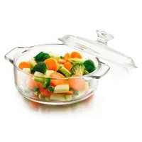 Refractario Redondo con Tapa de Vidrio de  1.8 Litros  CRISA B560/1719074 2