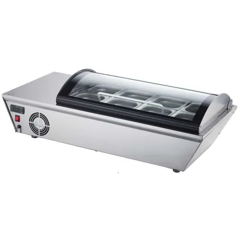Vitrina para Toppings de 8 x 1/6 Gn 77 x 62 x 33 Centimetros QUANTUM PRO SB60