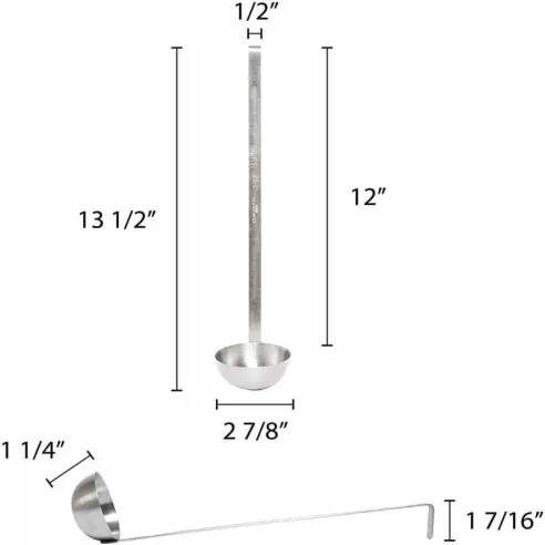 Cucharon de Acero Inoxidable de 2 Piezas, Capacidad de 3 Onzas THUNDER SLTL004