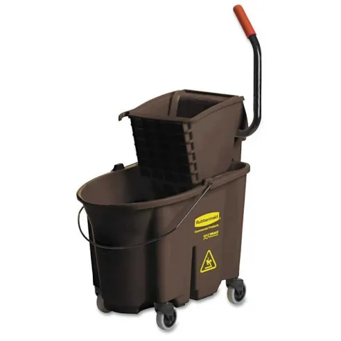 Carrito Escurridor WaveBrake de 35 Cuartos, Color Cafe RUBBERMAID FG758088BRN