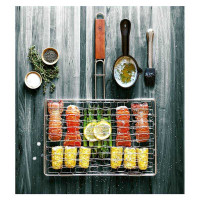 Canasta cromada con Agarradera para BBQ de 23.5 Pulgadas OUTSET QC73 2