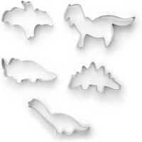 Cortadores de Galletas con Diseno de Dinosaurios, Set de 5 Piezas FOX RUN BRANDS 3641