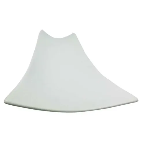 Plato Rectangular Ondulado de Porcelana de 14.75 Pulgadas, Color Blanco  CATER MAX 13660-3
