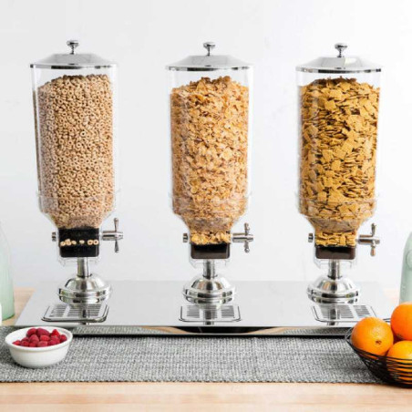Dispensador de Cereal de 3 Compartimientos de 3 x 8 Litros MASTER CHEF 4650360