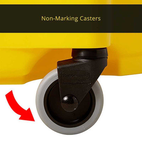 Carrito Escurridor WaveBrake de 26 Quartos de Color Amarillo RUBBERMAID FG748000YEL