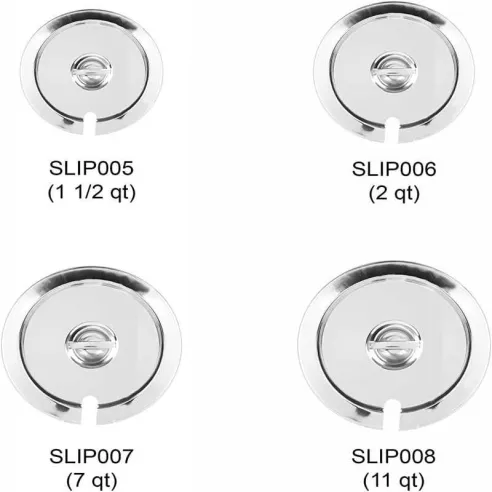 Tapa de Acero Inoxidable para Inserto de Bano Maria de 7 Cuartos THUNDER SLIP007