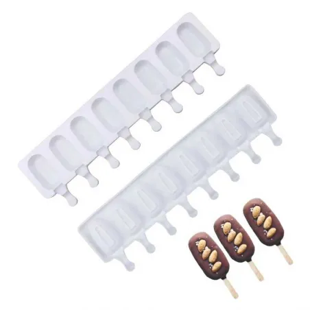 Molde de Silicon para Paletas Magnum Tradicional con 8 Cavidades MASTER CHEF 0760050