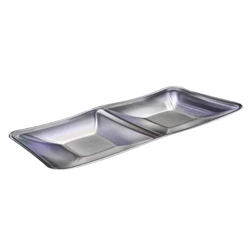 Plato Salsero Doble Cuadrado de Acero Inoxidable TIPS SSC-043