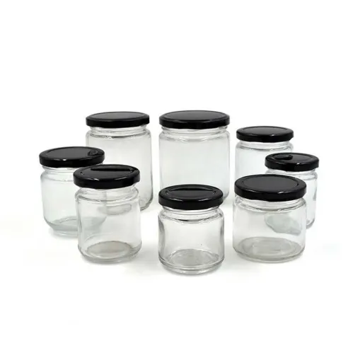 Frasco Vidrio Transparente Redondo Tapa Negra 60 ml TIPS A-180-01