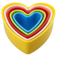 Cortadores de Plastico para Galletas de Corazon, Paquete de 5 Unidades TIPS A-129 (HEART)