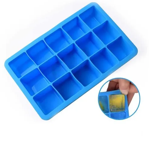 Molde de Silicon de Cubos de Hielo Grandes de 15 cavidades MASTER CHEF 76