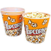 Recipiente para Palomitas de 85 Onzas de Color Amarillo, Paquete de 50 Unidades TIPS 85A 2