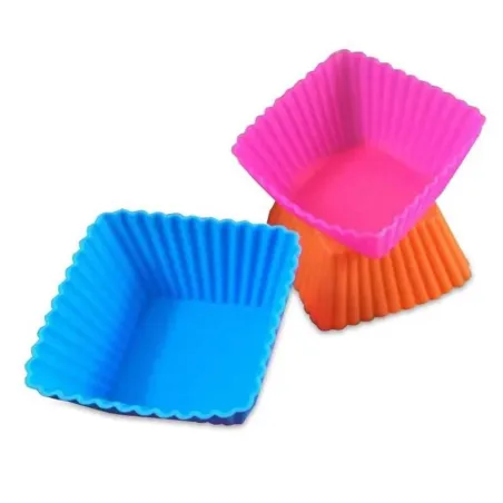 Molde de Silicon para Cupcake Cuadrado TIPS 6C060