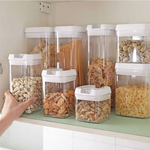 Contenedor Rectangular Hermetico de Plastico de 1.4 lts TIPS B-397