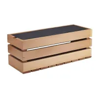 Base Exhibidora Rectangular de Madera de 40 x 15 x 15 Centimetros MASTER CHEF 6097-3S