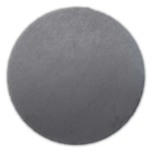Plato Redondo de Piedra de 25 Centimetros de Color Negro TIPS RSD01-22
