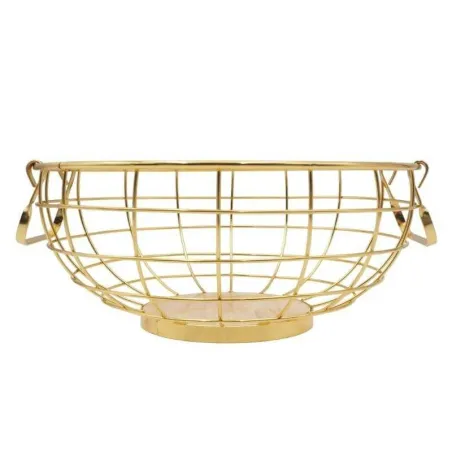 Canasta para Frutas Redonda de Metal de Color Dorado SIN ASIGNAR HP93-099A