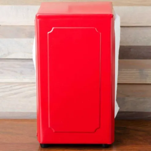 Servilletero Plegable en Acero de 7 Pulgadas, Color Rojo TABLECRAFT 2211