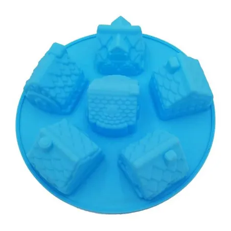 Molde de Silicon 3D con 6 Cavidades de Casas MASTER CHEF 9890470