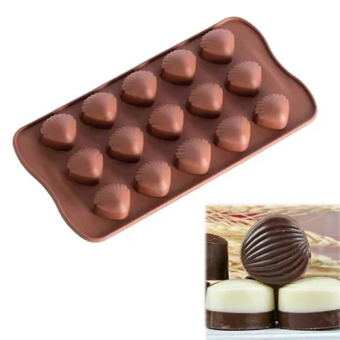 Molde de Silicon de Conchas de 15 Cavidades TIPS RRA02-163