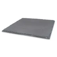 Plato Cuadrado de Piedra Pizarra de 30 Centimetros de Color Negro TIPS RSD01-13