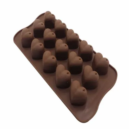 Molde de Silicon de Corazon de 15 Cavidades TIPS RRA02-137