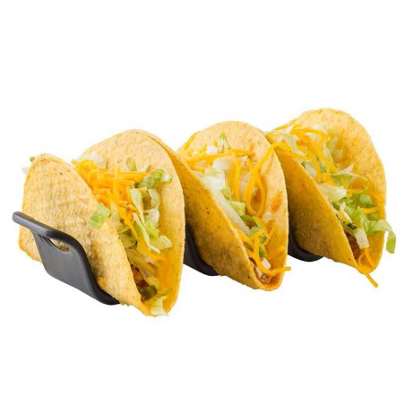 Rack para Taco 2 & 3 Divisiones de Melamina Negra TABLECRAFT 10278BK